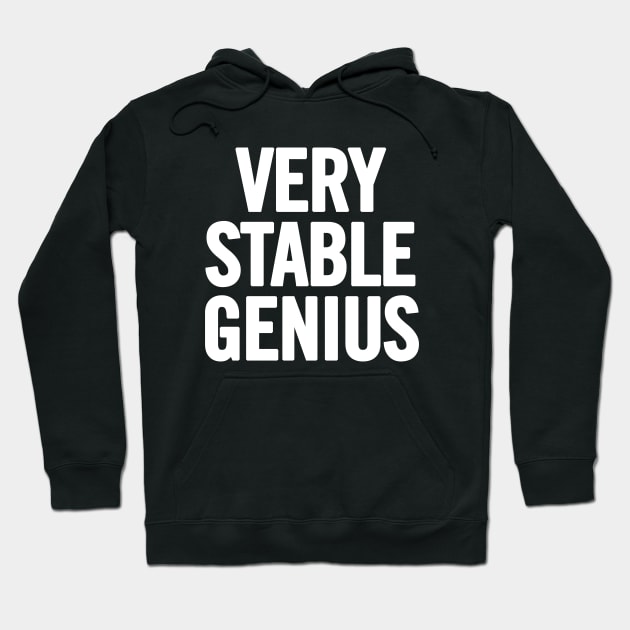 Very Stable Genius Hoodie by sergiovarela